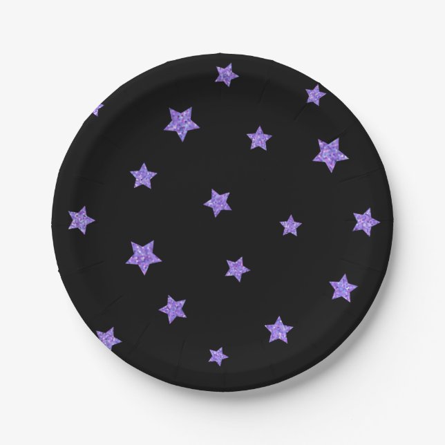 Stars pattern paper plates (Front)