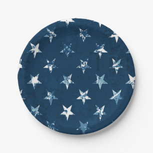 Stars pattern paper plates