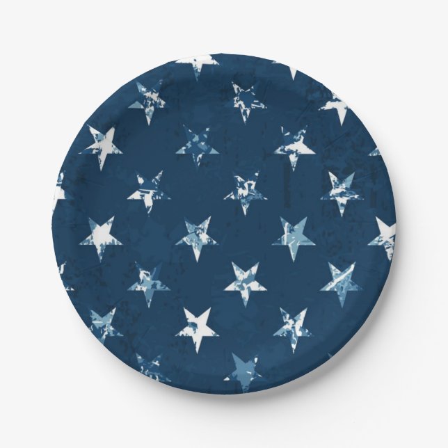 Stars pattern paper plates (Front)
