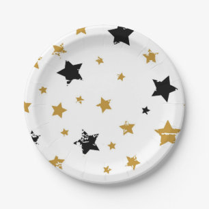 Stars pattern paper plates
