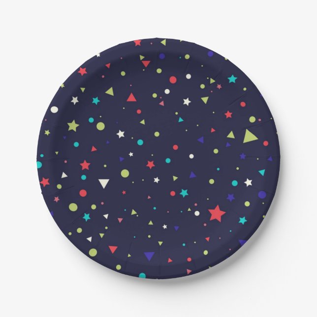 Stars pattern paper plates (Front)