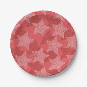 Stars pattern paper plates