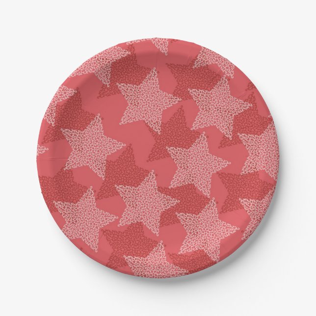 Stars pattern paper plates (Front)
