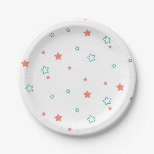 Stars pattern paper plates
