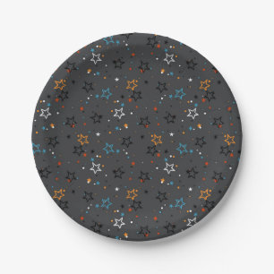 Stars pattern paper plates