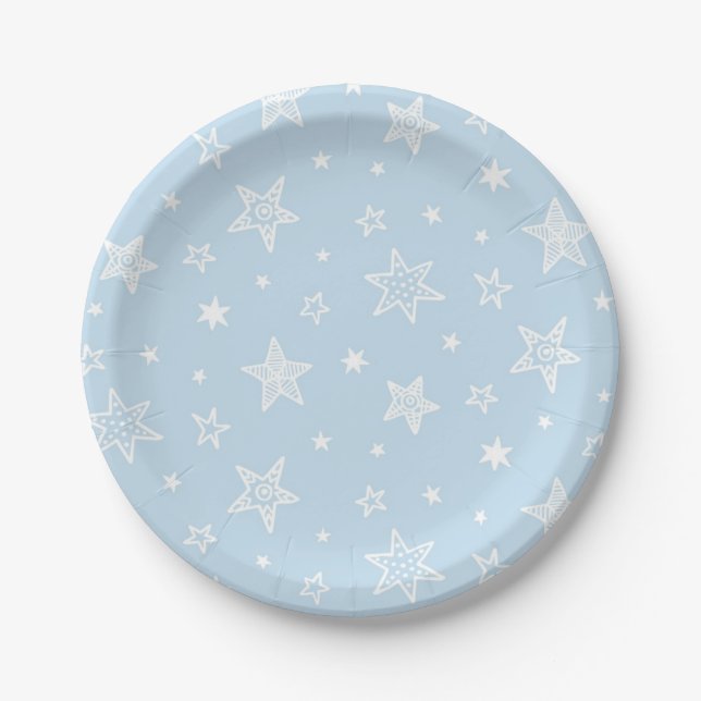 Stars pattern paper plates (Front)