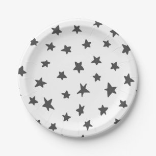 Stars pattern paper plates