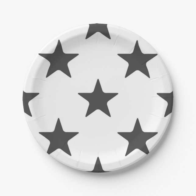 Stars pattern paper plates (Front)