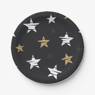 Stars pattern paper plates