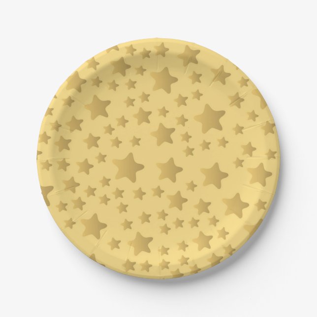 Stars pattern paper plates (Front)