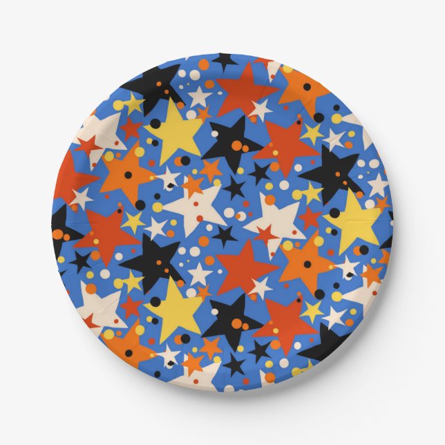 Stars pattern paper plates (Front)
