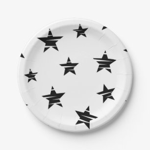 Stars pattern paper plates