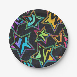 Stars pattern paper plates