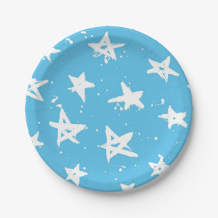 Stars pattern paper plates