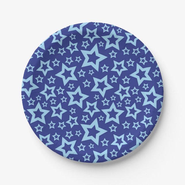 Stars pattern paper plates (Front)