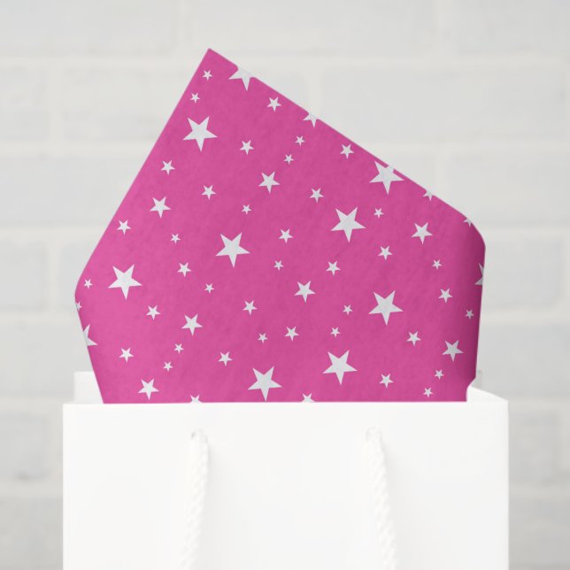 Stars pattern Pink Tissue Paper (Gift Bag)