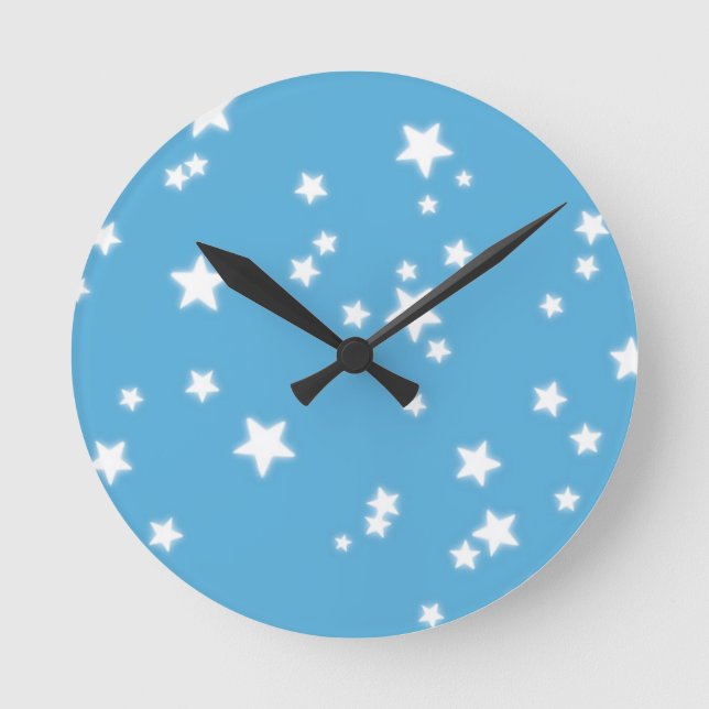 Stars Pattern Round Clock (Front)