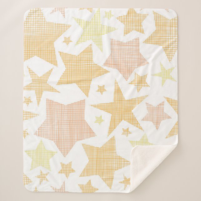 Stars pattern sherpa blanket (Front)