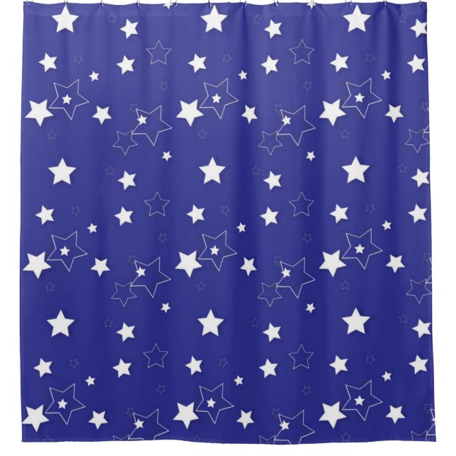 Stars pattern shower curtain (Front)