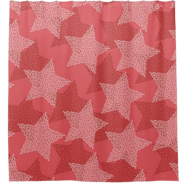 Stars pattern shower curtain (Front)