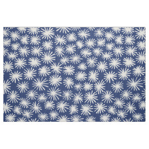 Stars Pattern - White on Blue #1D336D Fabric