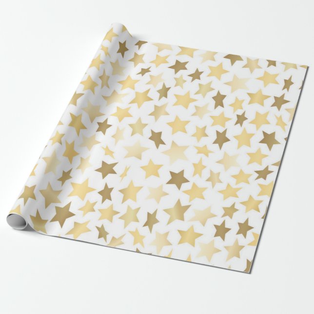 Stars pattern wrapping paper (Unrolled)