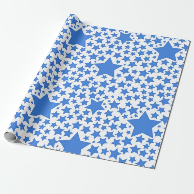 Stars pattern wrapping paper (Unrolled)