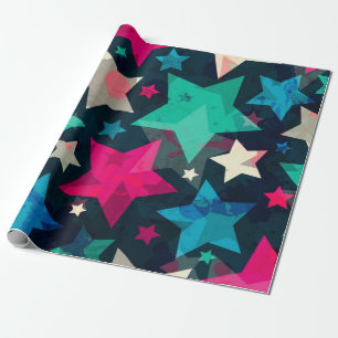Stars pattern wrapping paper