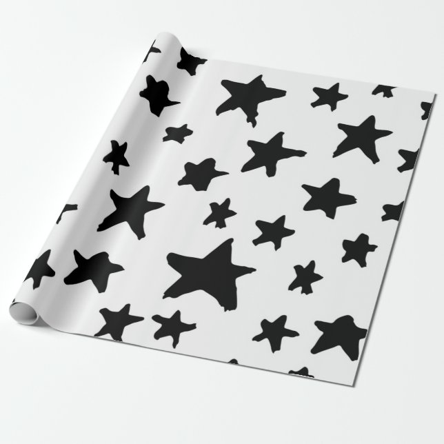 Stars pattern wrapping paper (Unrolled)