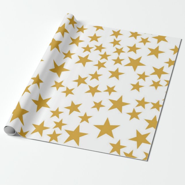 Stars pattern wrapping paper (Unrolled)