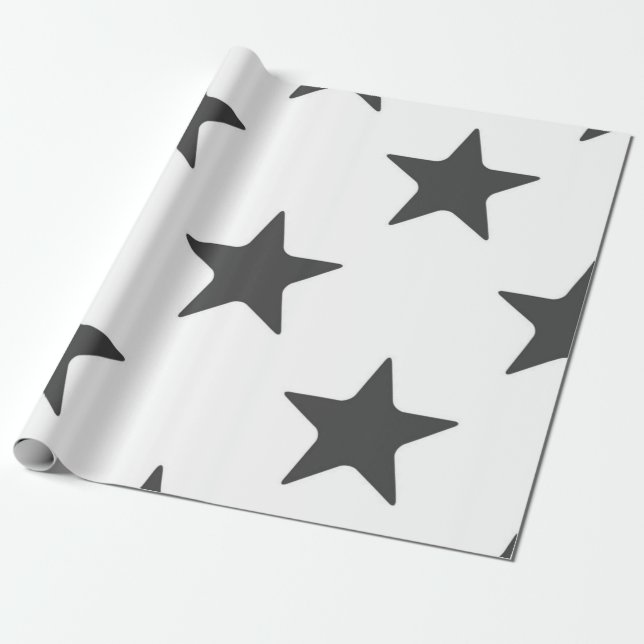 Stars pattern wrapping paper (Unrolled)