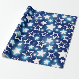 Stars pattern wrapping paper