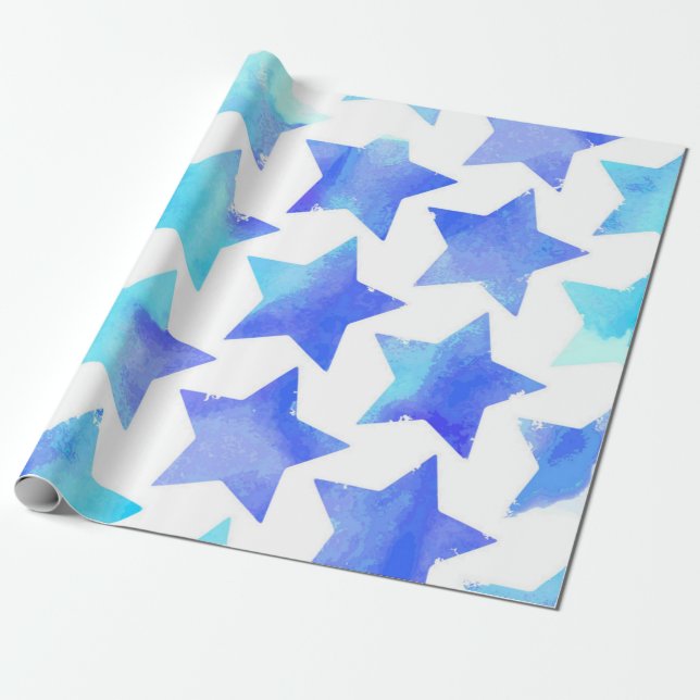 Stars pattern wrapping paper (Unrolled)