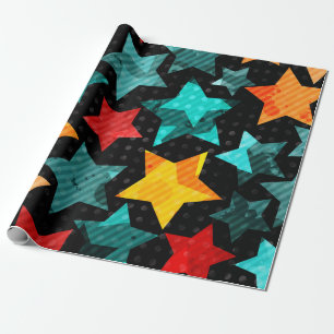 Stars pattern wrapping paper