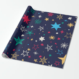 Stars pattern wrapping paper