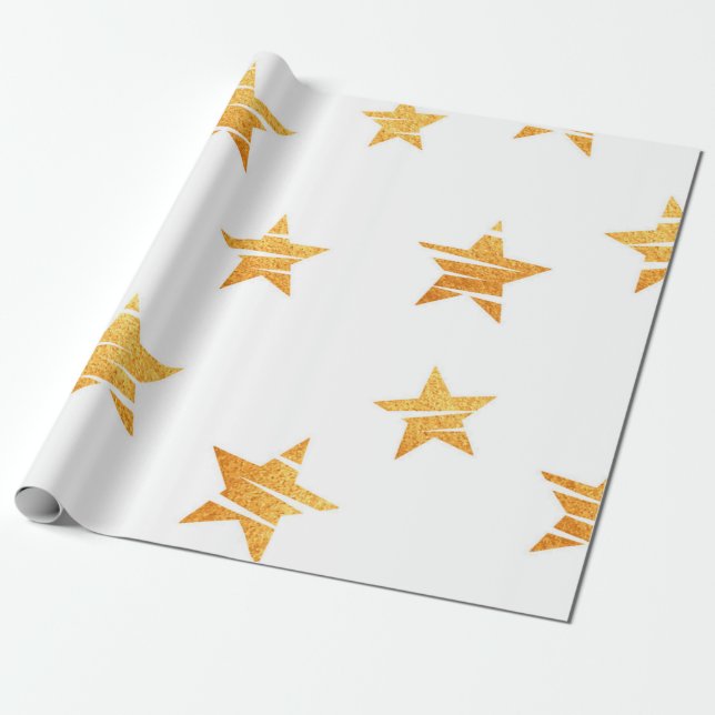 Stars pattern wrapping paper (Unrolled)