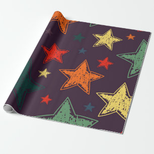 Stars pattern wrapping paper