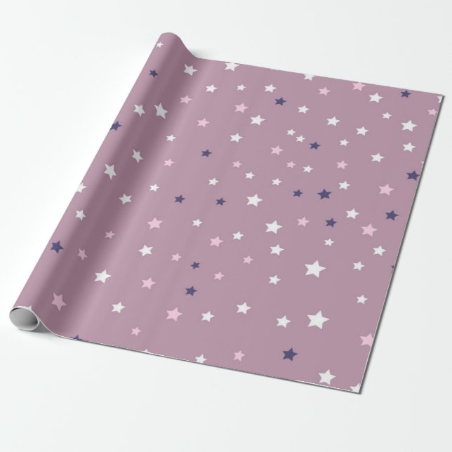 Stars pattern wrapping paper (Unrolled)