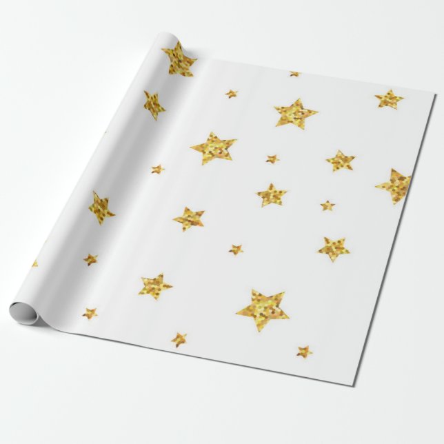 Stars pattern wrapping paper (Unrolled)