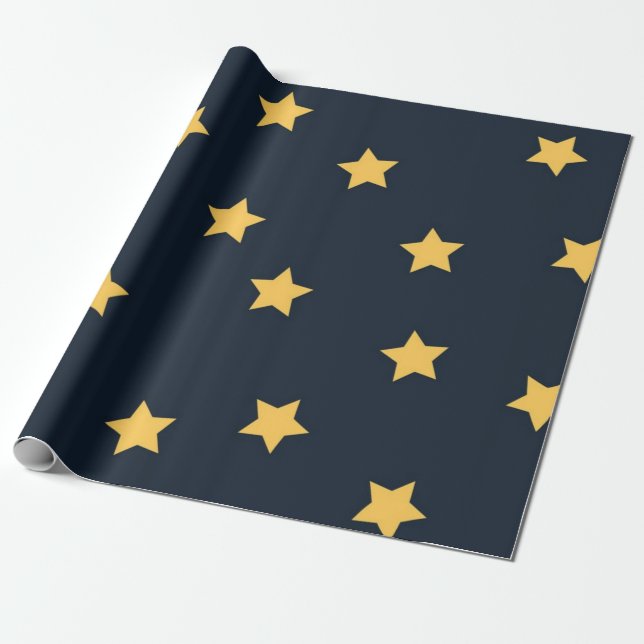 Stars pattern wrapping paper (Unrolled)