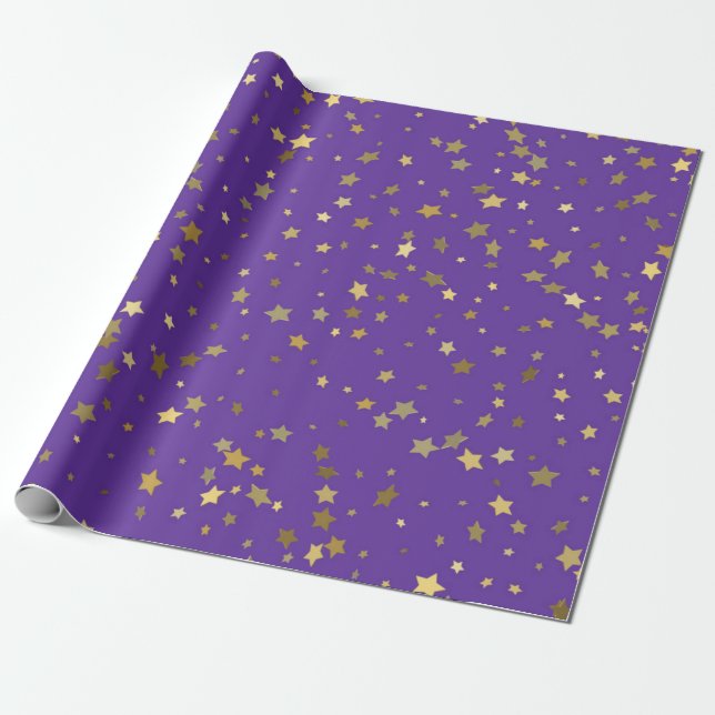 Stars pattern wrapping paper (Unrolled)