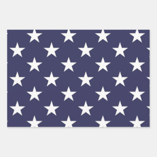 Stars pattern wrapping paper sheets