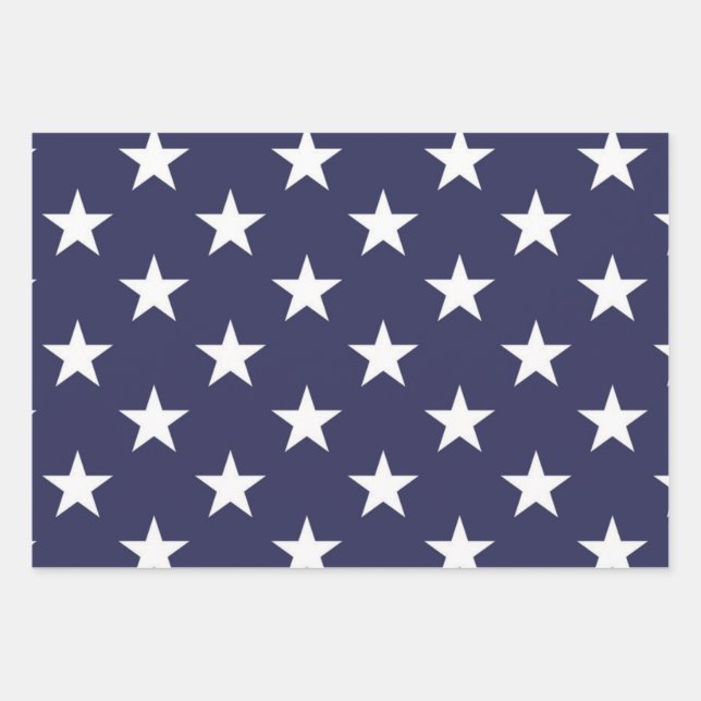 Stars pattern wrapping paper sheets (Front)