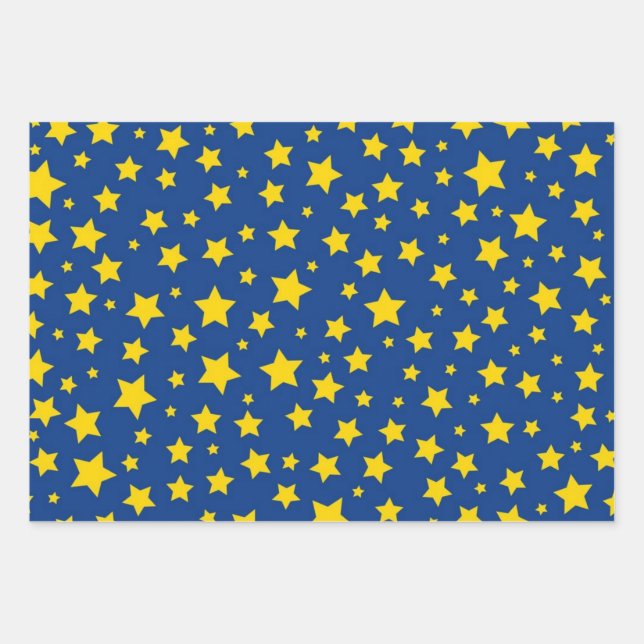 Stars pattern wrapping paper sheets (Front)