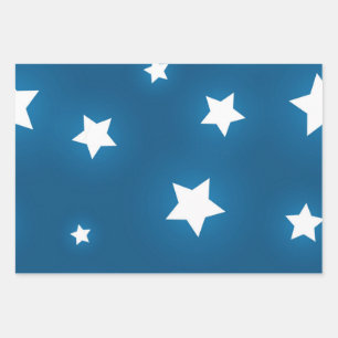 Stars pattern wrapping paper sheets