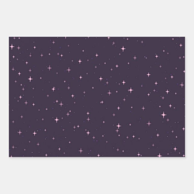 Stars pattern wrapping paper sheets (Front)