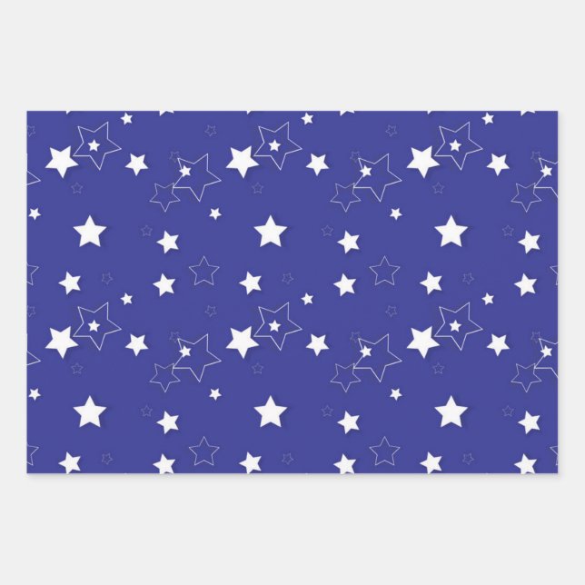 Stars pattern wrapping paper sheets (Front)