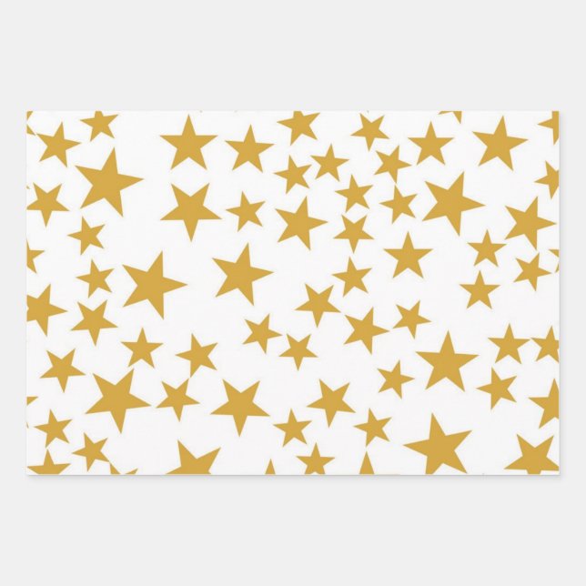 Stars pattern wrapping paper sheets (Front)