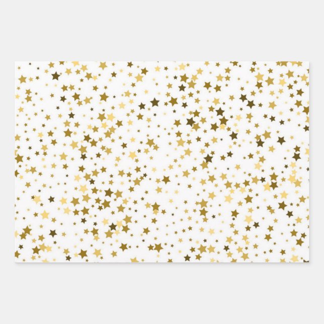 Stars pattern wrapping paper sheets (Front)