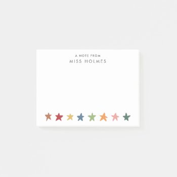 Stars Personalized Teacher Post-it Notes by Low_Star_Studio at Zazzle
